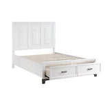 Garretson White Queen Platform Bed With Footboard Storage