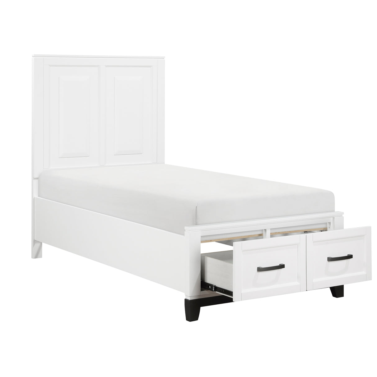 Garretson Twin Platform Bed With Footboard Storage