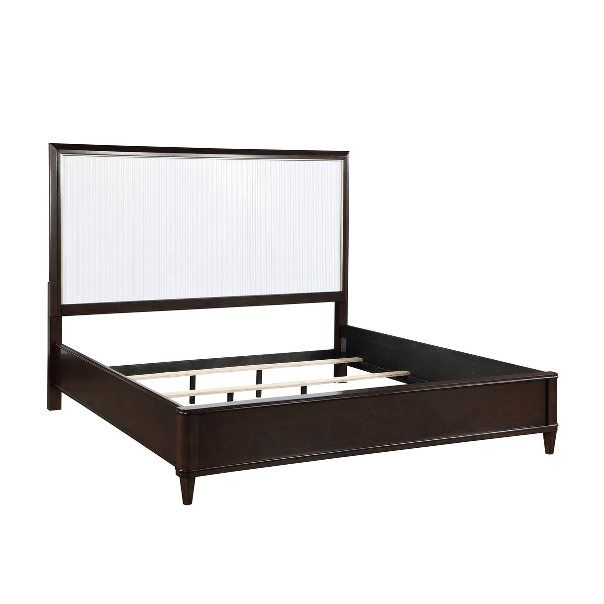 Niles With Gold Trim White And Cherry Eastern King Bed