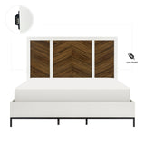 Oslo White And Walnut Eastern King Bed