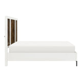 Oslo White And Walnut Eastern King Bed