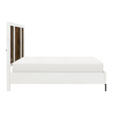 Oslo White And Walnut Eastern King Bed