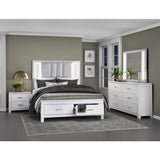 (3) California King Platform Bed with Footboard Storage