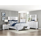 (3) California King Platform Bed with Footboard Storage