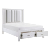 (3) California King Platform Bed with Footboard Storage