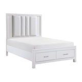 (3) California King Platform Bed with Footboard Storage