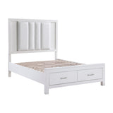 (3) California King Platform Bed with Footboard Storage