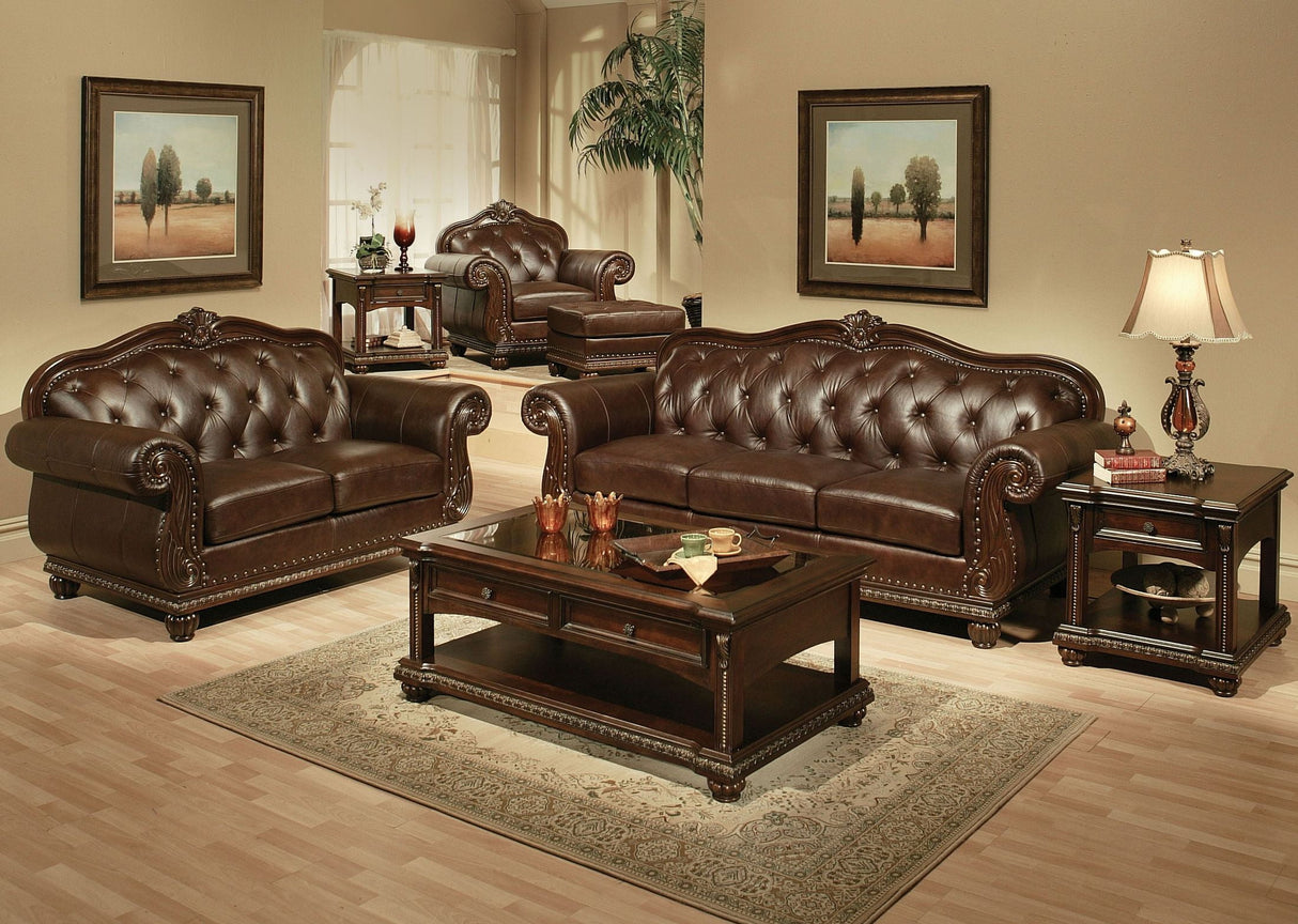 Anondale Espresso Living Room Set