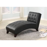 Anna Black Synthetic Leather Chaise