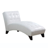 Anna White Synthetic Leather Chaise