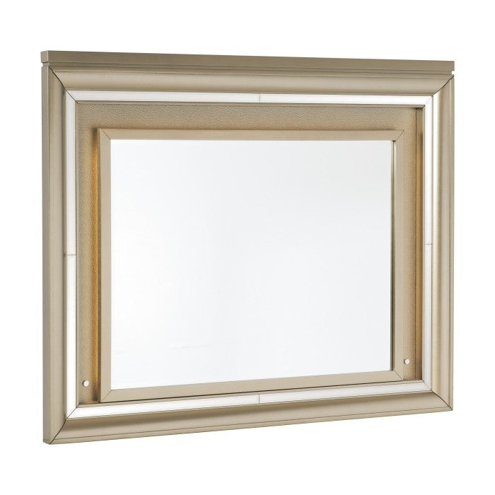 Loudon Champagne Metallic Mirror With Led Lighting