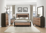 Danridge Brown And Espresso Queen Bed With Led Lighting