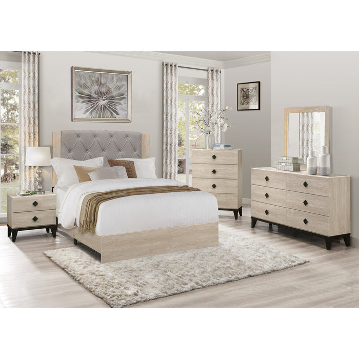 Whiting Natural Queen Upholstered Panel Bed