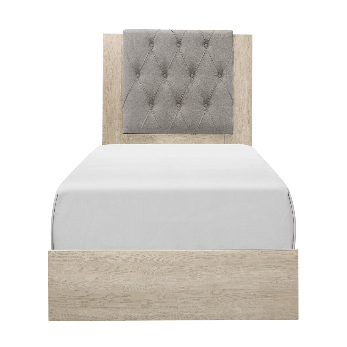 Whiting Natural Twin Upholstered Panel Bed