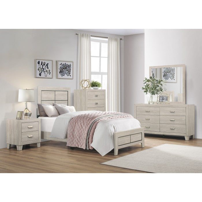 Quinby Light Brown Twin Bed