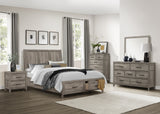 Bainbridge Weathered Gray Eastern King Platform Bed With Footboard Storage