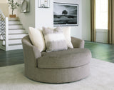 Creswell Stone Oversized Swivel Accent Chair