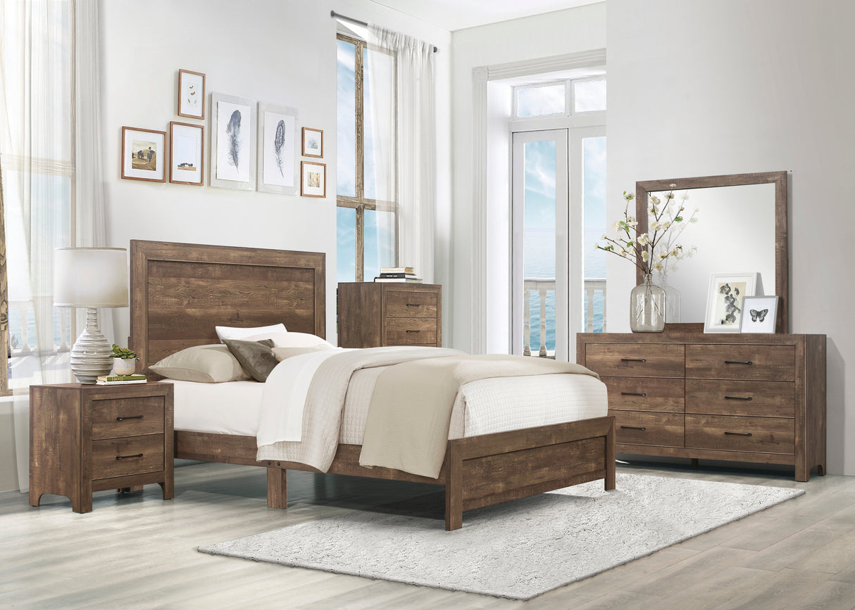 Corbin Brown Queen Panel Bed