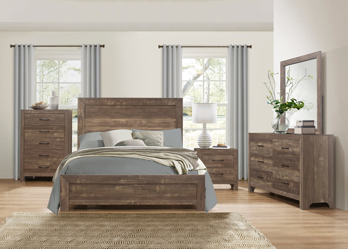 Corbin Brown Queen Panel Bed