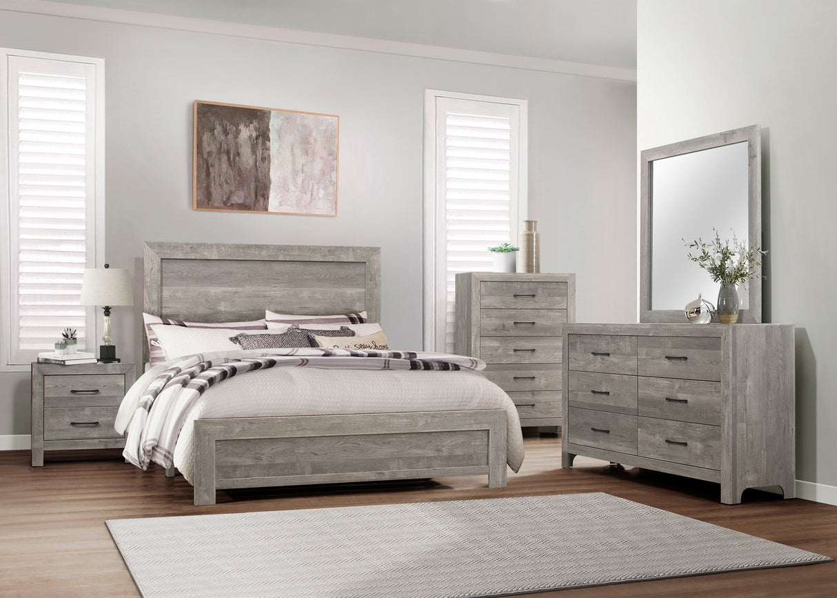 Corbin Gray Queen Panel Bed