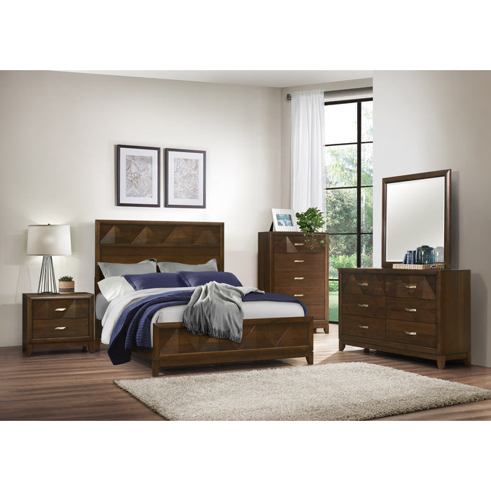 Aziel Walnut Queen Bed