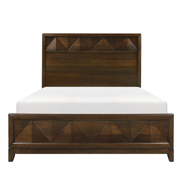 Aziel Walnut Queen Bed