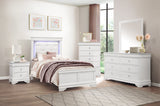 Lana White Twin Bed With Led Lighting