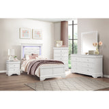 Lana White Twin Bed With Led Lighting