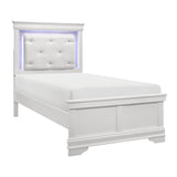 Lana White Twin Bed With Led Lighting