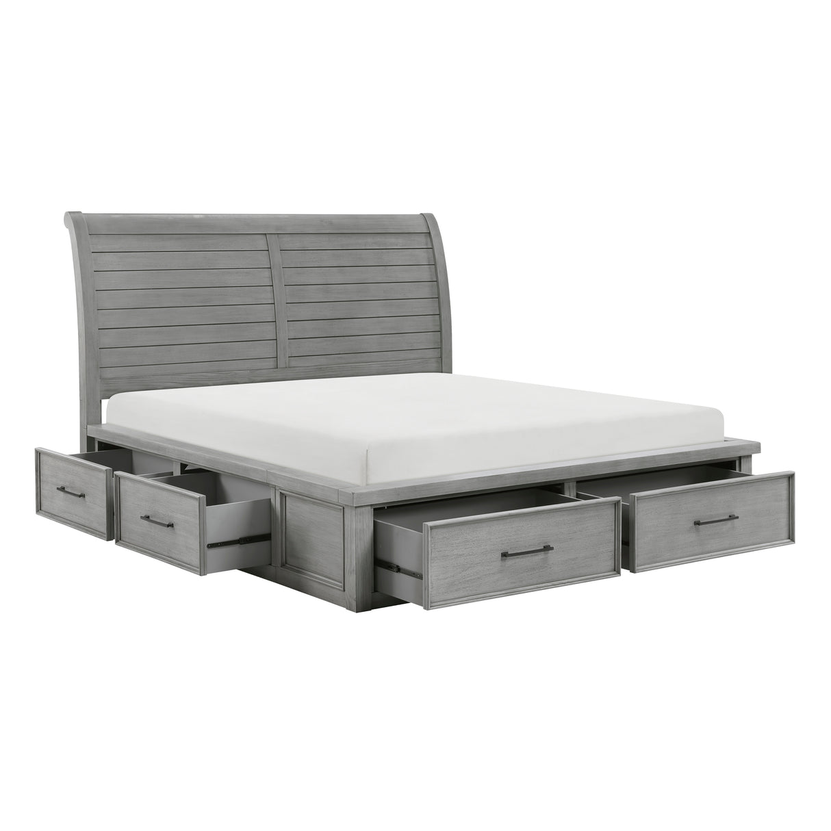 Logandale Eastern King Platform Bed With Footboard Storage