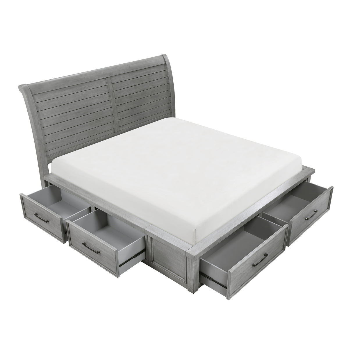 Logandale California King Platform Bed With Footboard Storage