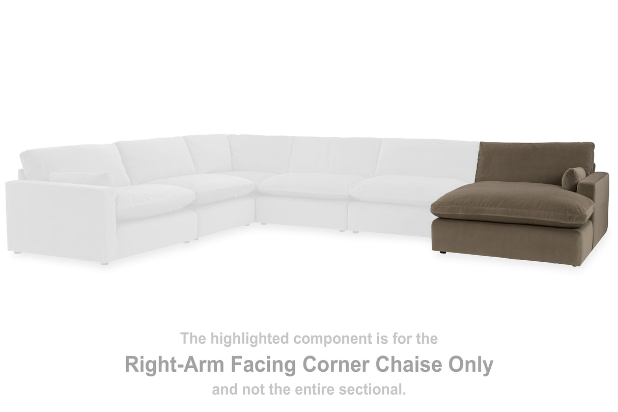 Sophie Cocoa Right-Arm Facing Corner Chaise