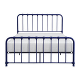 Bethany Blue Full Metal Platform Bed