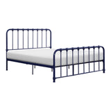 Bethany Blue Full Metal Platform Bed