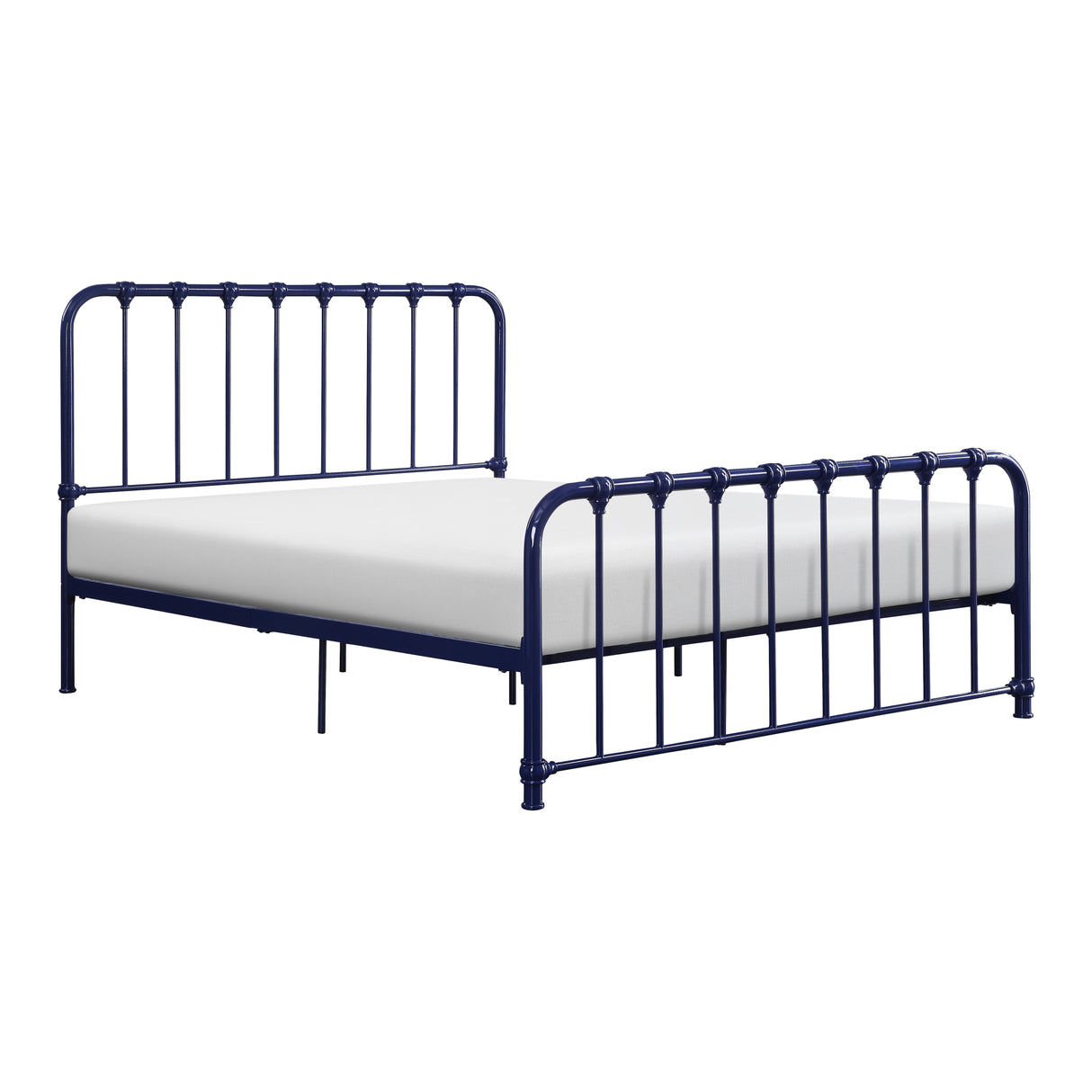 Bethany Blue Full Metal Platform Bed