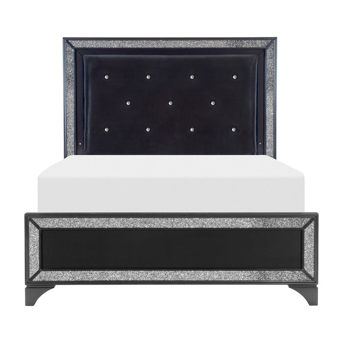 Salon Pearl Black Metallic Eastern King Bed