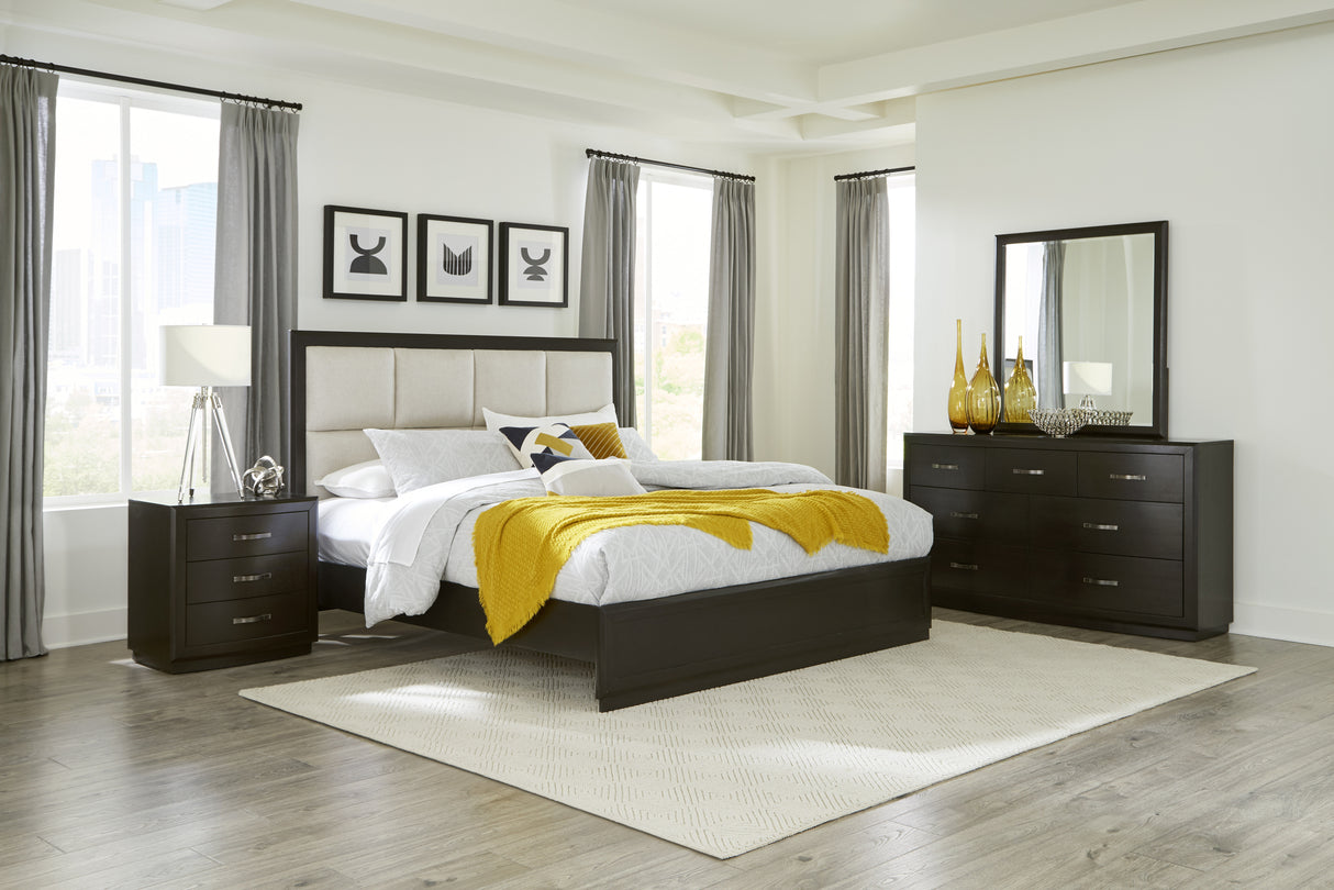 Hodgin Dark Charcoal Queen Platform Bed