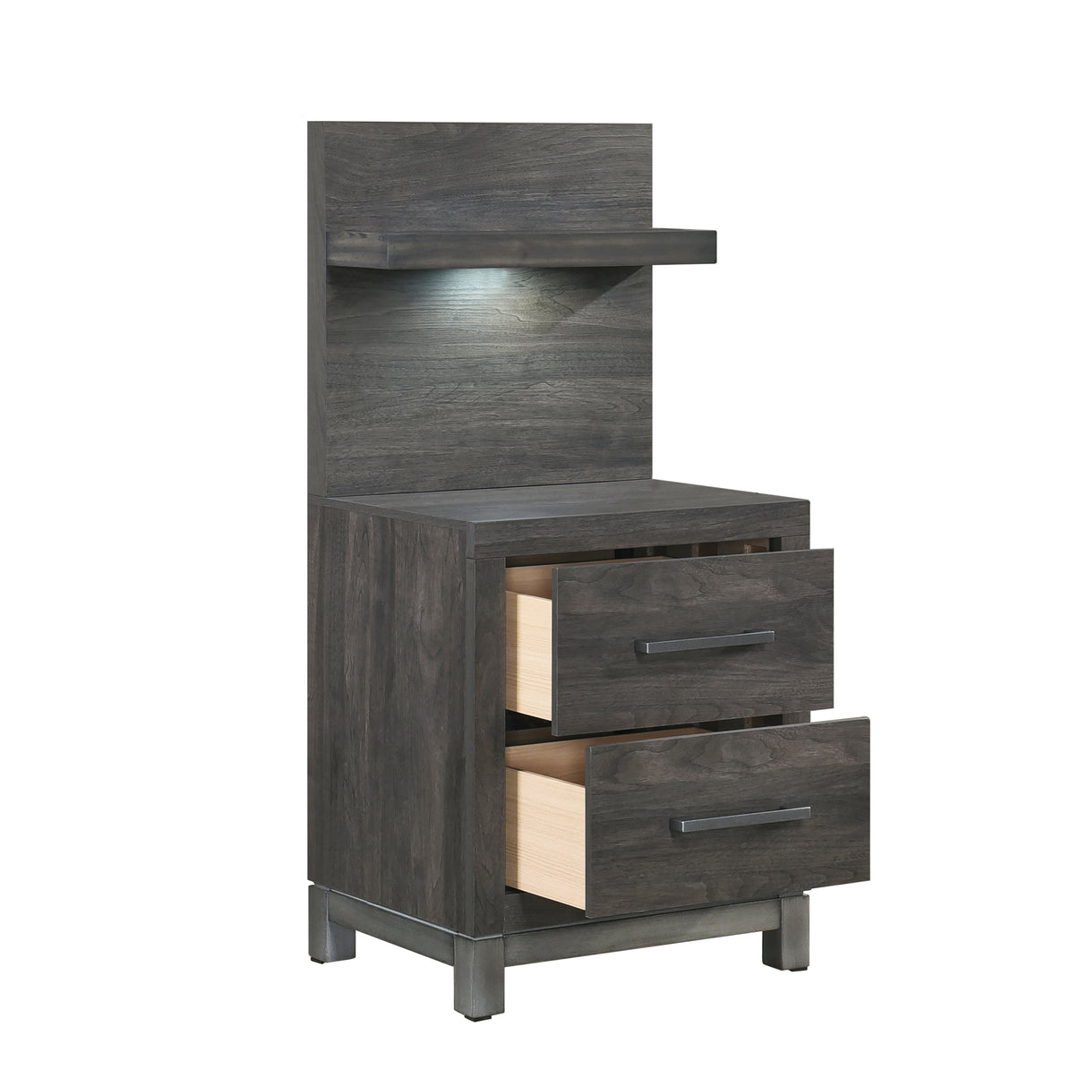 Zephyr Night Stand With Wall Panel