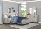 Zephyr Light Gray And 5Pc Set Twin Wall Bed (Tb+2Ns+2Ns-P)