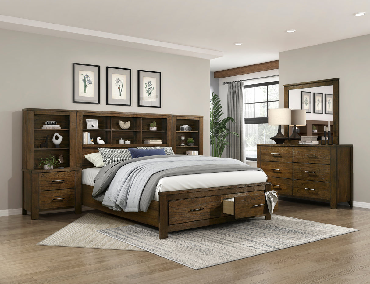 Sullivan Queen Platform Bed With Footboard Storage