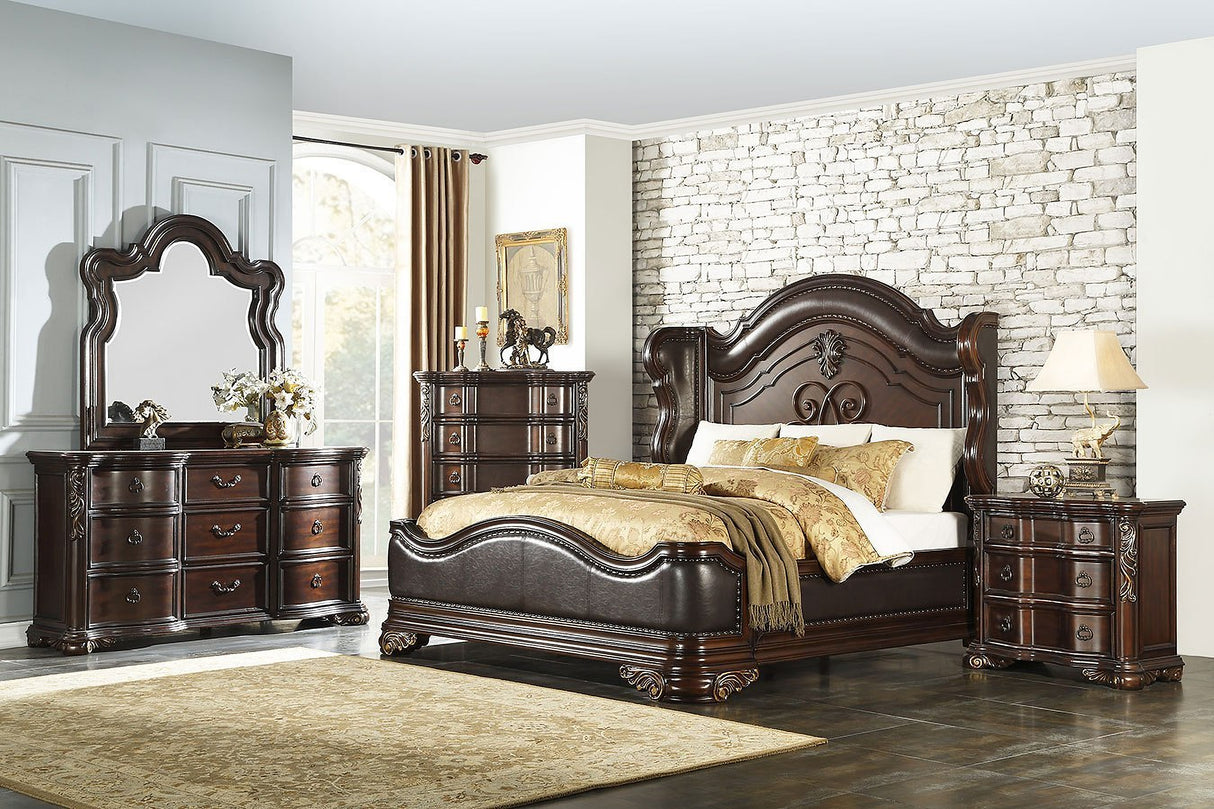 Royal Highlands Rich Cherry Panel Bedroom Set