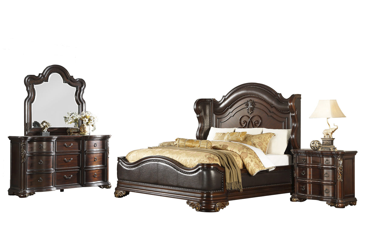 Highlands Dark Cherry Queen Bed