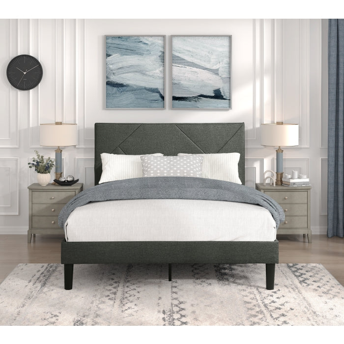 Raina Gray Queen Platform Bed