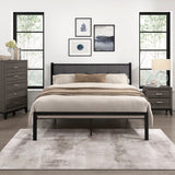 Samuel Black Metal Full Platform Bed