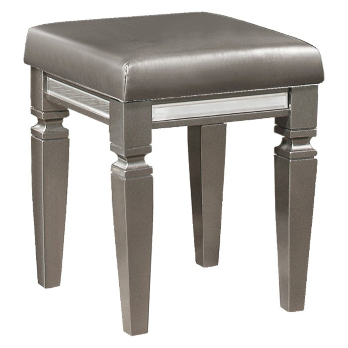 Tamsin Silver-Gray Vanity Stool