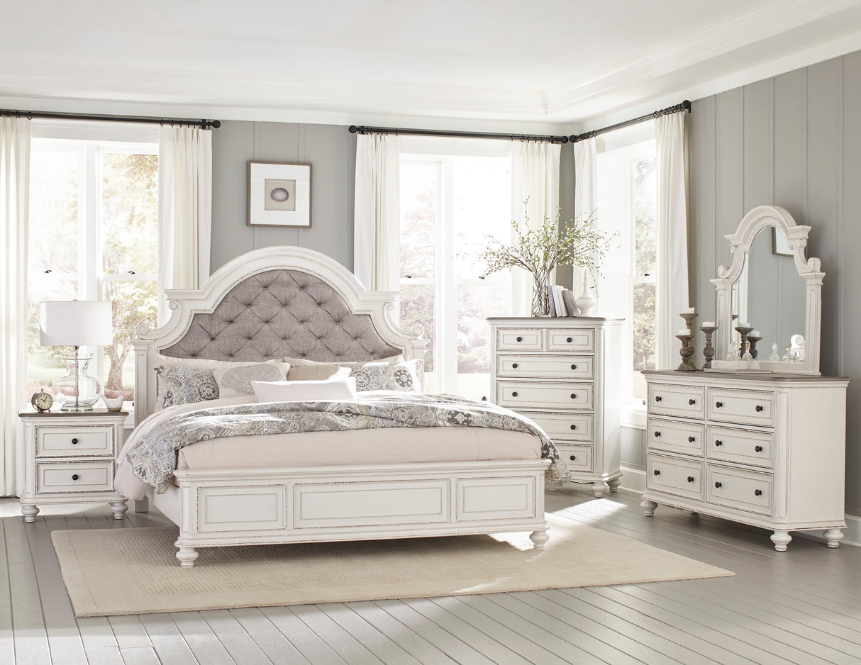 Baylesford Antique White Eastern King Bed