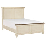 Weaver Antique White And Rosy Brown Queen Bed