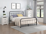 Fawn Black Queen Platform Bed