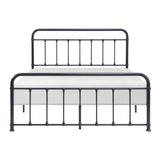 Fawn Black Queen Platform Bed