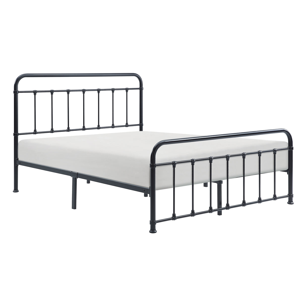 Fawn Black Queen Platform Bed